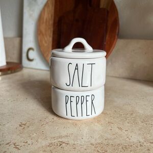 Rae Dunn Salt and Pepper Stacked Canisters